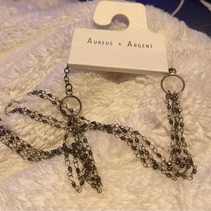 NWT- Aureus & Argent Burnished Tri-stand Necklace